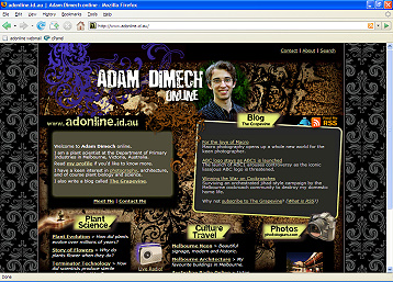 Adam Dimech's new-look website