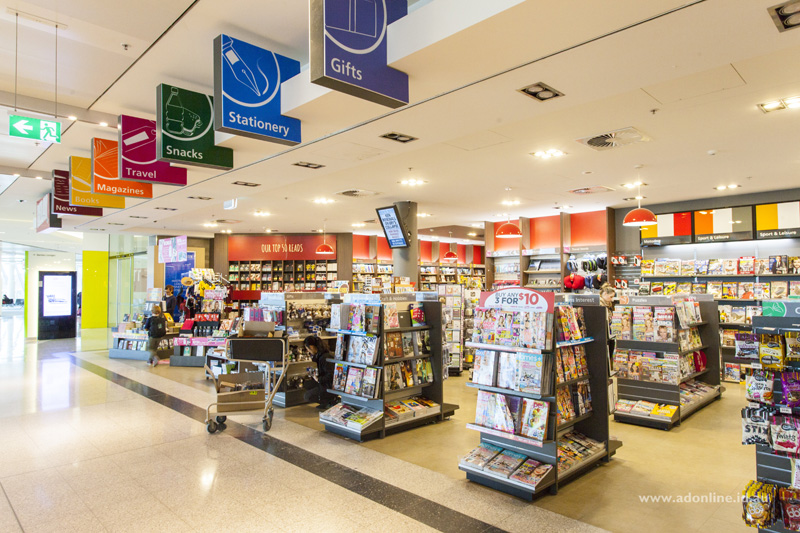 A newsagency at Canberra Airport.