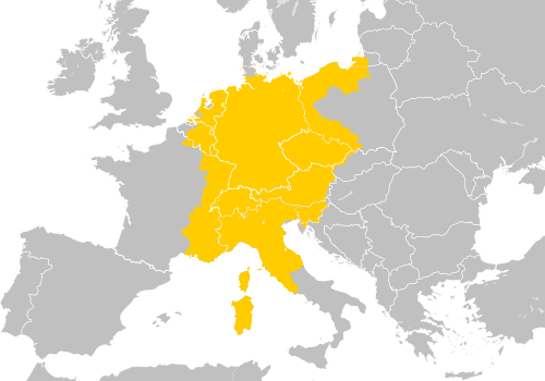 Map of the Holy Roman Empire.