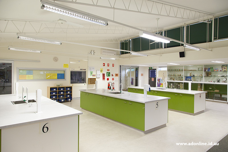 Interior of science classroom