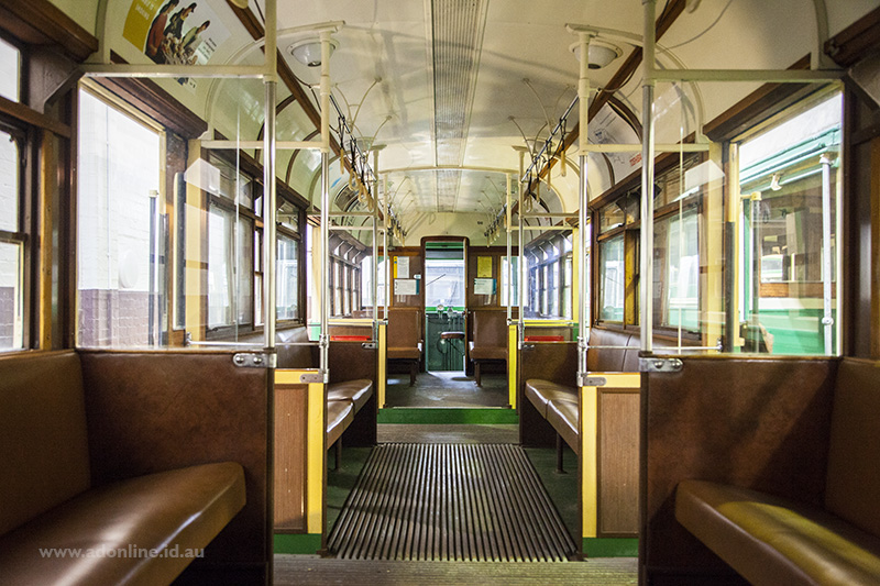 Interior of tram