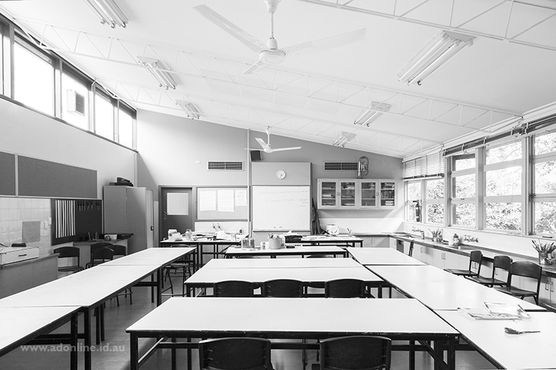 Interior of classroom