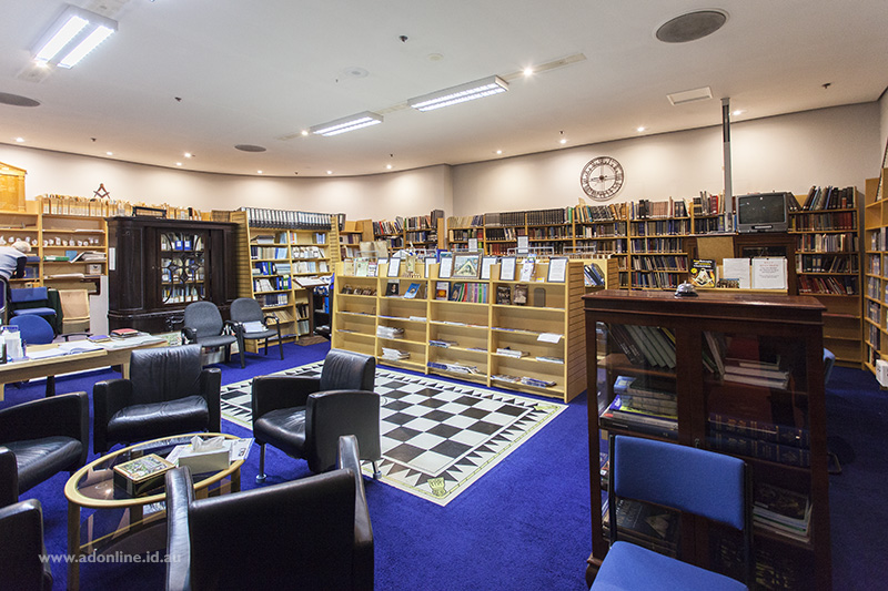 The Sydney Masonic Centre library.
