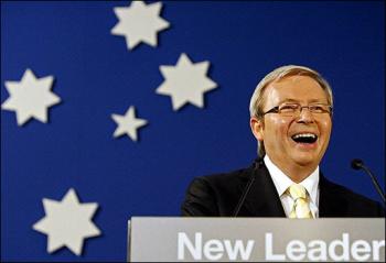 Kevin Rudd wins government