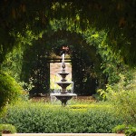 Fountain in garden